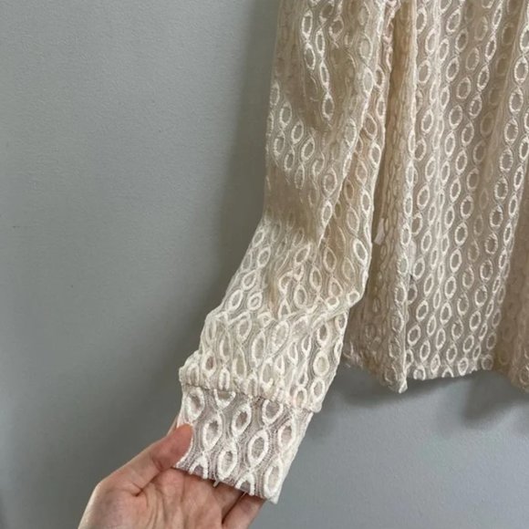 Zara Embroidered Tulle Top S - Picture 9 of 13